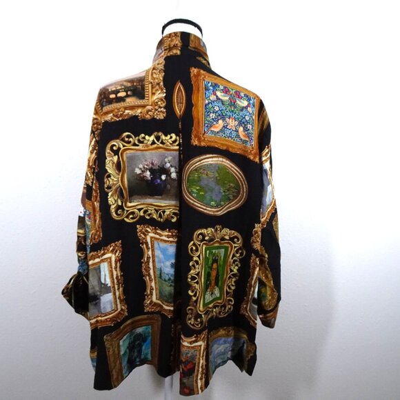 John Mark Picture Art Museum Print Tunic Top Women's Plus Size 3X Wire Collar - Picture 4 of 11